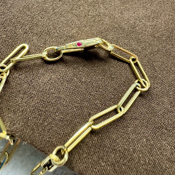 Roberto Coin 18k Yellow Gold Paper Clip Chain-Link Necklace - Picture 7 of 10